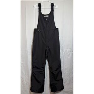 Mountain Tek Snow Bib Pants Large Black Insulated Ski Overalls